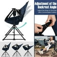 thumbnail image 6 of HYJY Hammock Camping Chair Outdoor Folding Swinging Chair with Retractable Footrest, Cozy Head Pillow, Carrying Bag Included, Portable Lightweight Rocking Chair for Camping Fishing Picnic （Navy）, 6 of 9