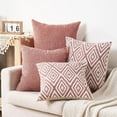 thumbnail image 2 of SUSIELADY Throw Pillow Covers Set of 4, 18"x18" Linen Decorative Square Couch Sofa Cushions, Accent Home Decor, Living Room, Bedroom, Chair, Coral, 2 of 7