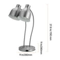 thumbnail image 4 of KFFKFF Food Warming Lamp, 500W Electric Professional Food Heating Light, Dual-Head Stainless Steel Potato Fry Warming Lamp with Trio of Bulbs, Food Heating Gear for Home Kitchen, Buffet, Diner, 4 of 9