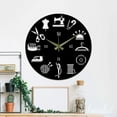 thumbnail image 3 of Handmadetneonsign Sewing Wall Clock Unique, Year Date Round Wall Clock, Text Oversize Wall Clock 59616, 3 of 5