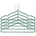 thumbnail image 1 of 5-Pack of Fabric-Wrapped Metal Hangers Features a Strong Metal Frame,Soft Fabric Coating,Non-Slip Design,preventing Damage,and Providing Secure,Space-Saving Garment Storage. (Green), 1 of 8