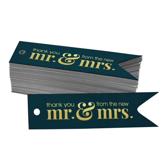 Inkdotpot Pack Of 100 Thank You From The New Wedding Favor Paper Tags Craft Real Gold Foil Hang Tags