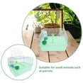 thumbnail image 3 of Pawsdot Portable Bird Travel Cage Light Green ABS and Iron with Perch Food Box Water Dispenser, 3 of 6