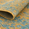 thumbnail image 5 of Rugs.com Jill Zarin Outdoor Collection Rug – 7' x 10' Yellow And Aqua Flatweave Rug Perfect For Bedrooms, Dining Rooms, Living Rooms, 5 of 9
