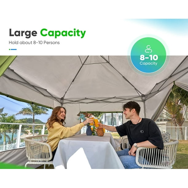Quictent 10x20ft Pop-up Tent | Marquee shade solutions - Walmart