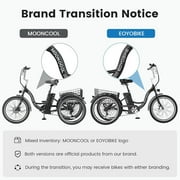 MOONCOOL 24/26 Electric Tricycle for Adults, 700W Peak Motor,7 Speeds Electric Trike w/ 36V 10.4Ah Removable lithium battery,3 Wheels Unisex Electric Bikes,16MPH,40Miles