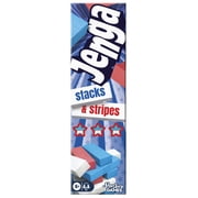 Hasbro Jenga Stacks and Stripes Party Game, Red, White, and Blue Wood Blocks, Boys & Girls, Fun Summer Activities for Child, Adults & Families, Ages 6+
