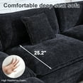 thumbnail image 7 of GNIXUU 113.4 " U-Shaped Cloud Couch ,Oversized Sectional Sofa with 2 Ottomans,Modern Chenille Deep Seat Modular 7-Seater Corner Couches for Living Room, Office,Black, 7 of 7