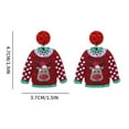 thumbnail image 3 of BNNG Sparkly Christmas Earrings For Women Sweaters Christmas Earrings Earrings Cute Santa Christmas Tree Snowman Earrings Earrings Female Female Halloween Festive Ear Accessories, 3 of 7