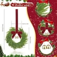 thumbnail image 3 of JEWLALO 6-Pack Mini Christmas Wreaths for Cabinets, 6 Inch with Red Ribbon and Bells, Small Window Wreath for Window Door Farmhouse Christmas Party Decorations (Red), 3 of 7