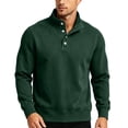 thumbnail image 2 of Xdegoge Mens Henley Shirts Long Sleeve Button Down Mock Neck Pullover Sweatshirts Casual Slim Fit Athletic Activewear Tops for Fall Winter Classic Basic Loungewear, 2 of 6