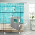 thumbnail image 1 of YUSDECOR Horloge Radio Portable Antenne Musicale Audio Diffusion Communication Décoration de Salle de Bain Rideau de Douche 66x72 Pouces, 1 of 1