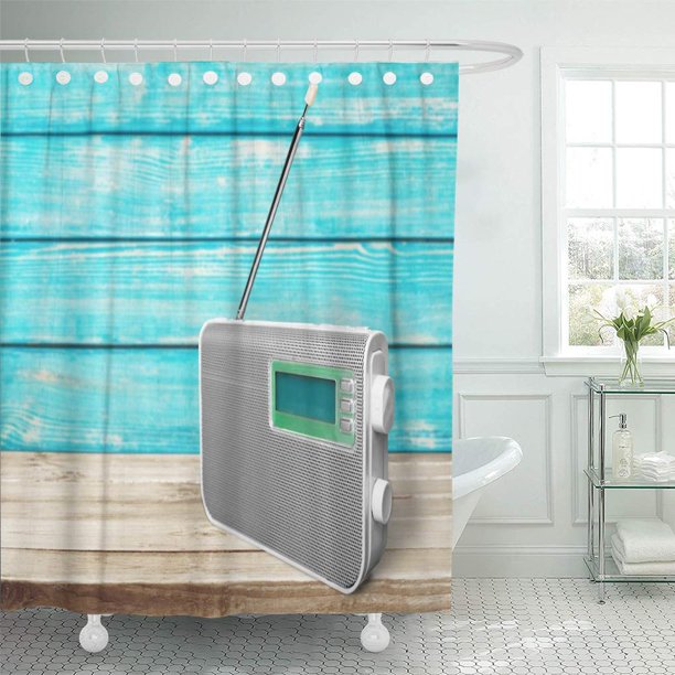 CYNLON Clock Portable Radio Listening Music Antenna Audio Broadcasting