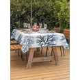 thumbnail image 3 of Outdoor Tablecloth with Umbrella Hole for Patio/Picnic/Party/Camping, Blue Coastal Waterproof Table Cloth Rectangle Table Cover Washable, Summer Ocean Sea Corals Starfish Shells (54"x 80"), 3 of 9