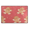 thumbnail image 2 of Non-Slip Area Rug 60"x39" Indoor Washable Floor Mats Carpet Printed for Living Room, Bedroom, Home Decor Smiling Gingerbread People, 2 of 7