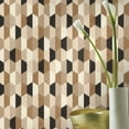 thumbnail image 4 of Rasch Anthony Black Wooden Hexagon Wallpaper, 4 of 5