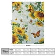 thumbnail image 4 of PRATYUS Sunflower Gifts for Women, Sunflower Butterfly Throw Blanket Super Soft Flannel Throw Blanket Lightweight Fluffy Fuzzy Bed Blanket for Bedding Sofa and Travel 60x80in, 4 of 6