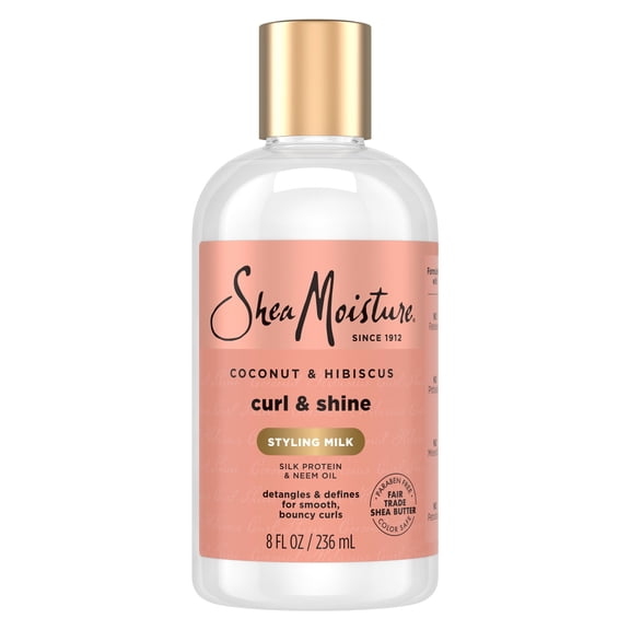 SheaMoisture Curl & Style Milk Coconut & Hibiscus with Silk Protein & Neem Oil, 8 fl oz