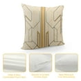 thumbnail image 4 of WERPE  Luxury White Gold Plaid Geometric Lines Cushion Case Luxury Modern Square Throw Pillow Cover Decorative Pillow for Couch Living Room Bedroom Car, 4 of 5