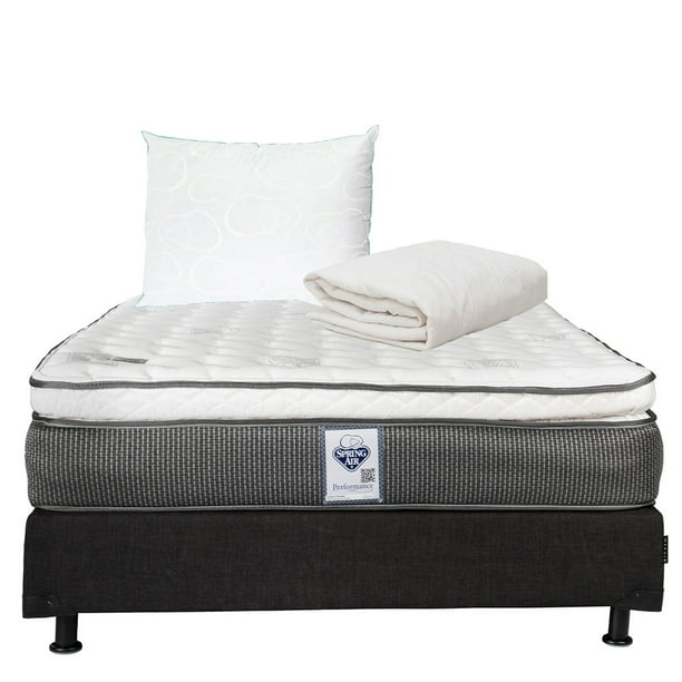 Colchón Queen Size Phantom Spring Air + Box + Protector Ultra + Almohada Osos