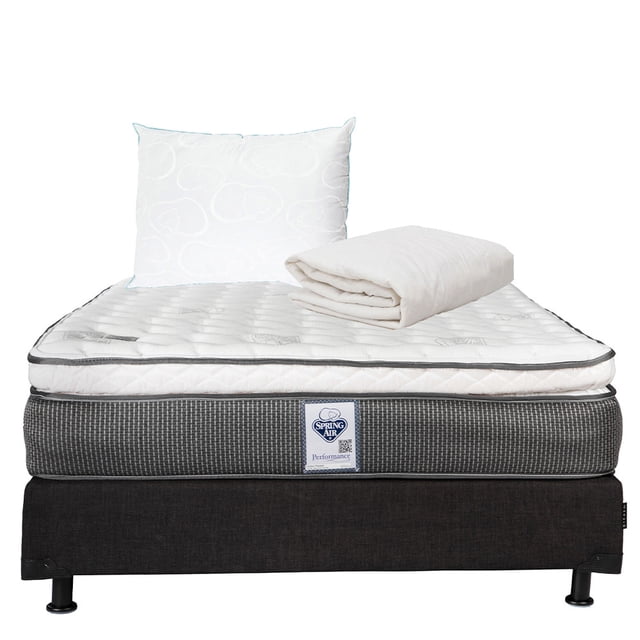 Colchón Queen Size Phantom Spring Air + Box + Protector Ultra + Almohada Osos