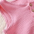thumbnail image 4 of Staki Infant Baby Boy Jumpsuit Sleeveless Straps Romper Bib Pants One Piece Overalls Plaid Outfit 3M 6M 9M Pink,9-12 Months, 4 of 7