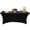 Black, variant on SUTNEG 4 FT Rectangular Spandex Tablecloth Wrinkle Free for Party DJ Trade Show Banquet Wedding Cocktail