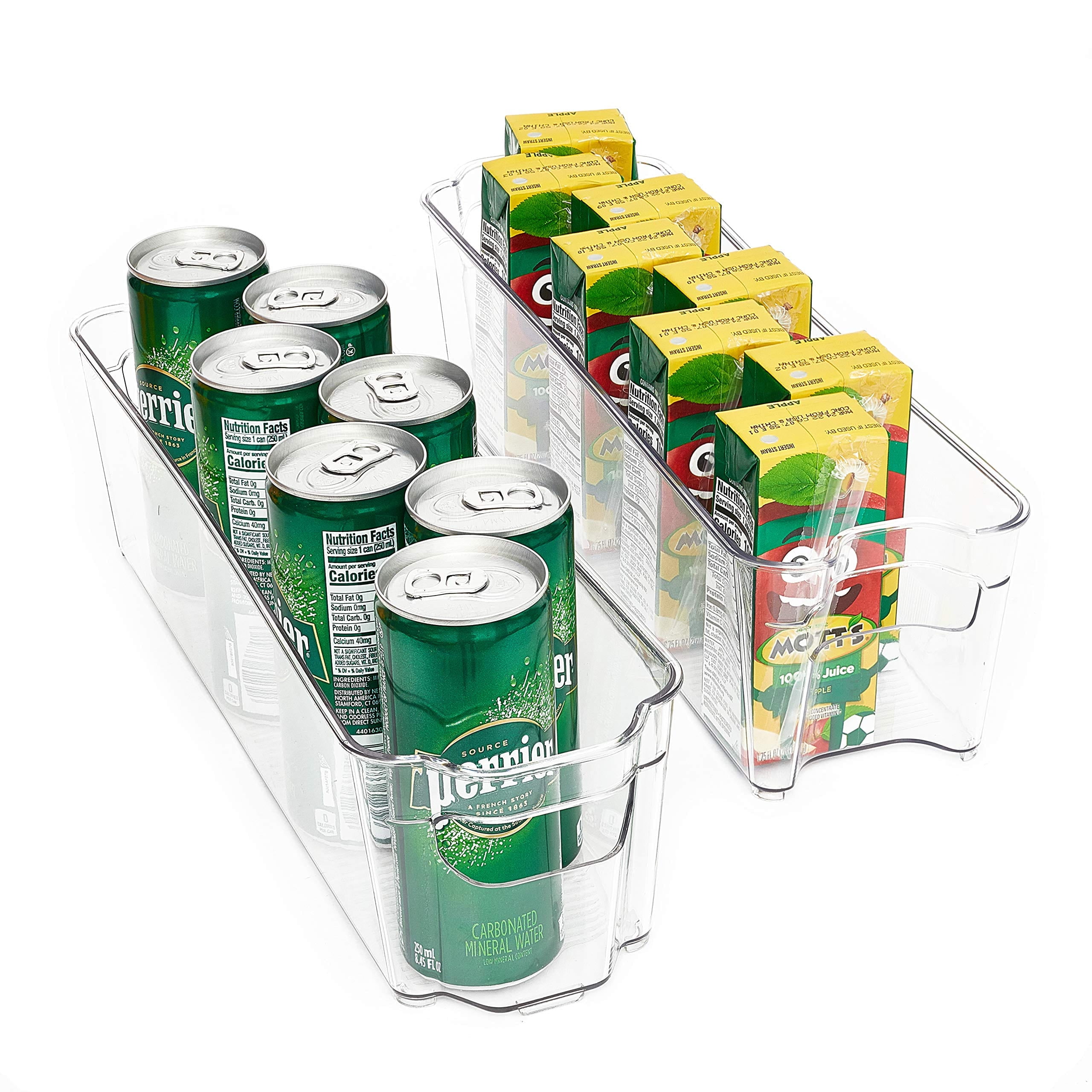 Totally Kitchen Clear Plastic Stackable Storage Bins Refrigerator