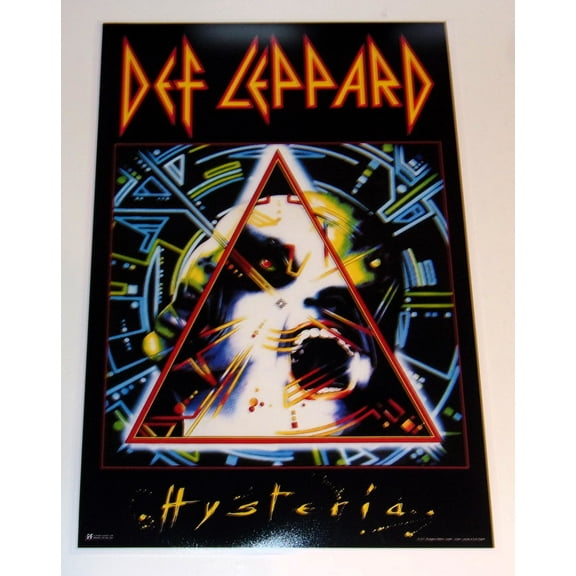 Def Leppard HYSTERIA 1987/88 Tour Metal Promo Poster 19"x13"