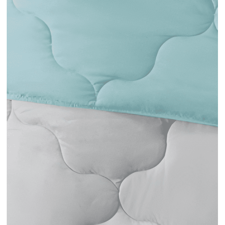 Comfort Spaces 3-Piece Full/Queen Reversible Comforter Sets Microfiber Down  Alternative Bedding Set Coral/Gray