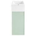 thumbnail image 3 of Colmer 18" Wall-Mounted Bathroom Vanity in Mint, 3 of 13