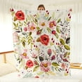 thumbnail image 2 of Tupmnbry Wildflowers Floral Throw Blanket Botanical Floral Printed Blanket Super Soft Flannel Throw Blankets Lightweight Fluffy Plush Fuzzy Bed Blankets for Bedding Sofa 60"X80", 2 of 7