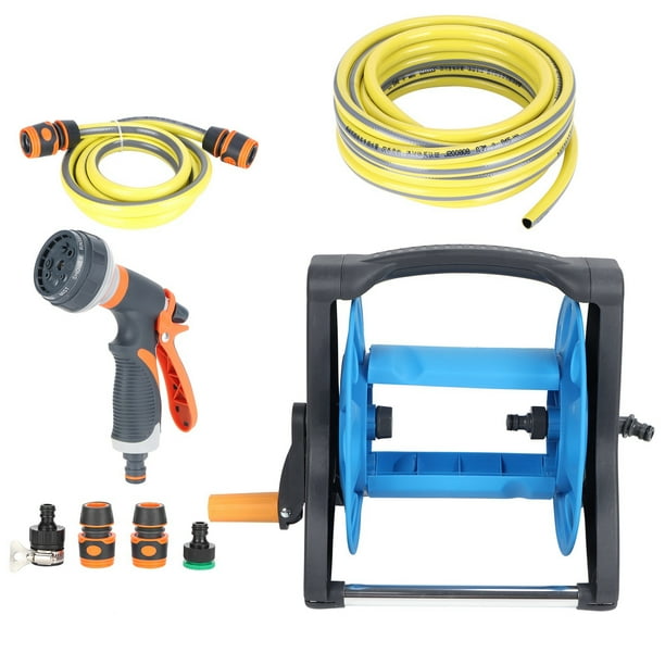 Hose Reel, Water Hose Reel Cart Retractable Soft FoldResistant For