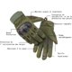 thumbnail image 3 of Un par de guantes militares de combate táctico para hombres, guantes deportivos de verano, protección anticortes para motocross (verde militar M), 3 of 5