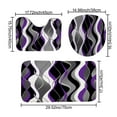 thumbnail image 3 of 4Pcs Purple Shower Curtain Sets with Non-Slip Rugs, Toilet Lid Cover and Bath Mat, Black and Gray Bathroom Decor Set Accessories Fabric Waterproof Shower Curtains with 12 Hooks, 72 x 72 Inch, 3 of 5
