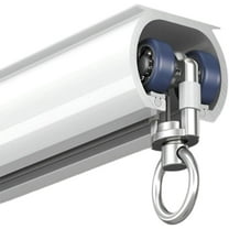 GXCZ Curtain Rods Heavy Duty Curtain Track 70-100-180-300-600cm Room Divider Track, Sliding Curtain Rail Set For Living Room/Bedroom/Shower/Rv(White-ceiling,500cm(4 * 1.25m))