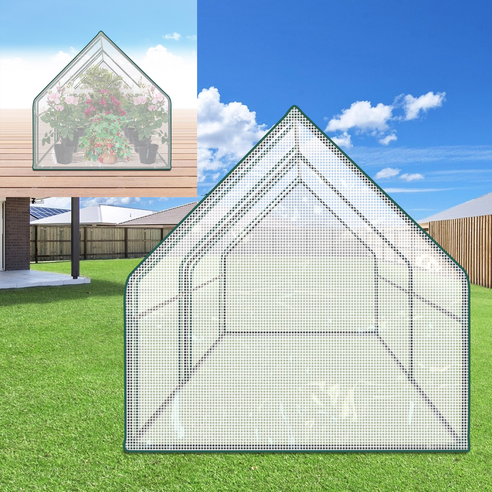 Sunrise Garden Flower Greenhouse Portable Mini Greenhouse House Yard for Plants/Vegetables (3'x6'x3')
