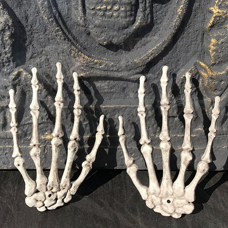Halloween Skull Skeleton Human Hand Bone Zombie Party Terror Adult Scary Props 