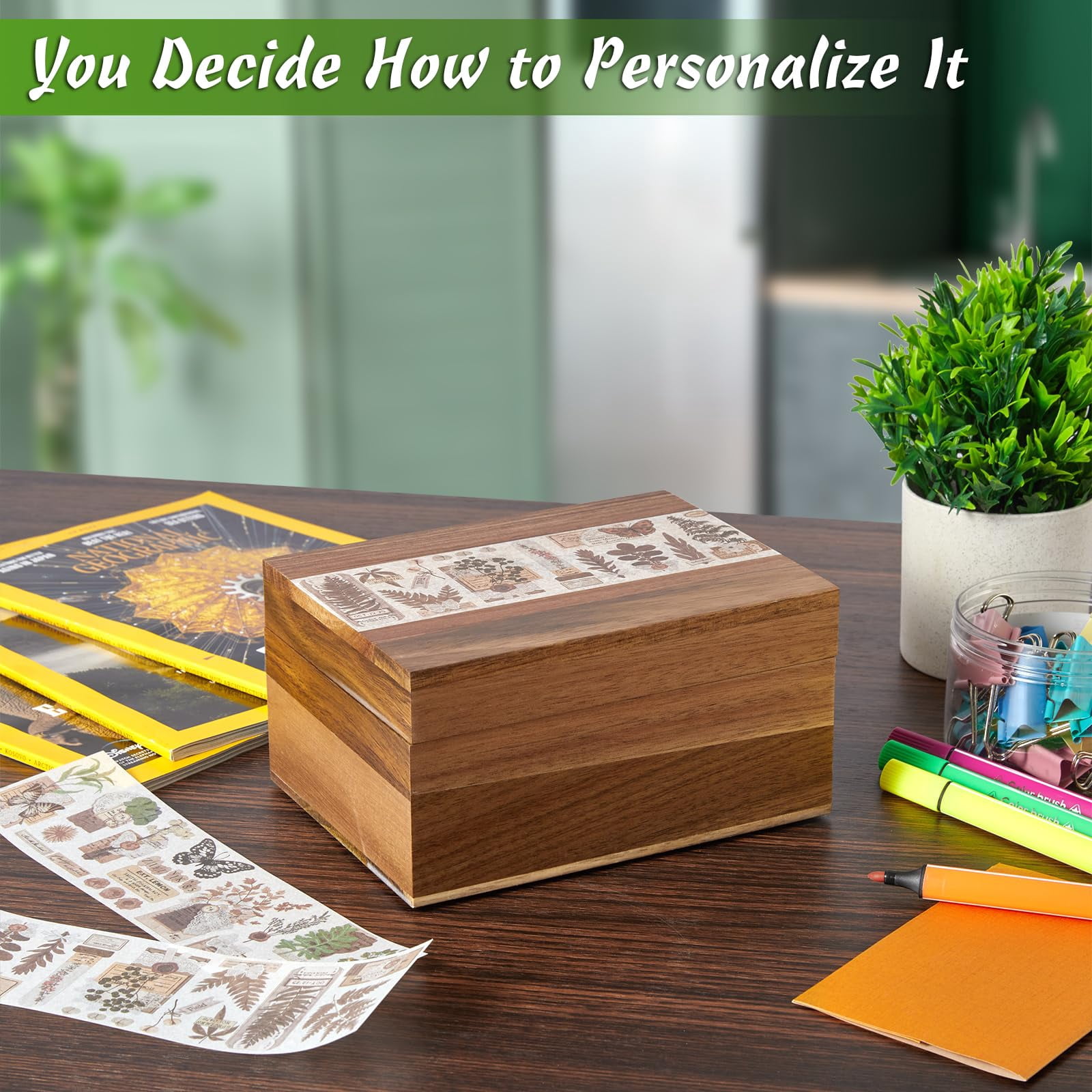 Keepsake Box  Wood Memory With Hinged Lids Wooden Small Storage 3x5 4x6 Decorative Card Bridal Shower Gifts