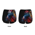 thumbnail image 6 of Goofa Colorful Betta Fish Printed Women 2 in 1 Running Shorts,Quick Dry Athletic Workout Shorts,High Waisted Athletic Shorts with Liner Pockets-XX-Large, 6 of 9