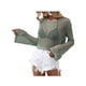 thumbnail image 5 of Txlixc Prendas de Punto de Lana para Mujer, Jersey de Punto de Manga Larga con Cuello Redondo de Malla de Color sólido para Damas, 5 Colores Txlixc Estilo de ocio, 5 of 8