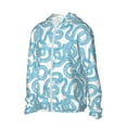 thumbnail image 2 of Pofeuu Blue Snake Print Sun Protection Outdoor Lightweight Full Zip UV Cooling Hoodie Long Sleeve Summer Clothing for Outdoor Hiking-Small, 2 of 5