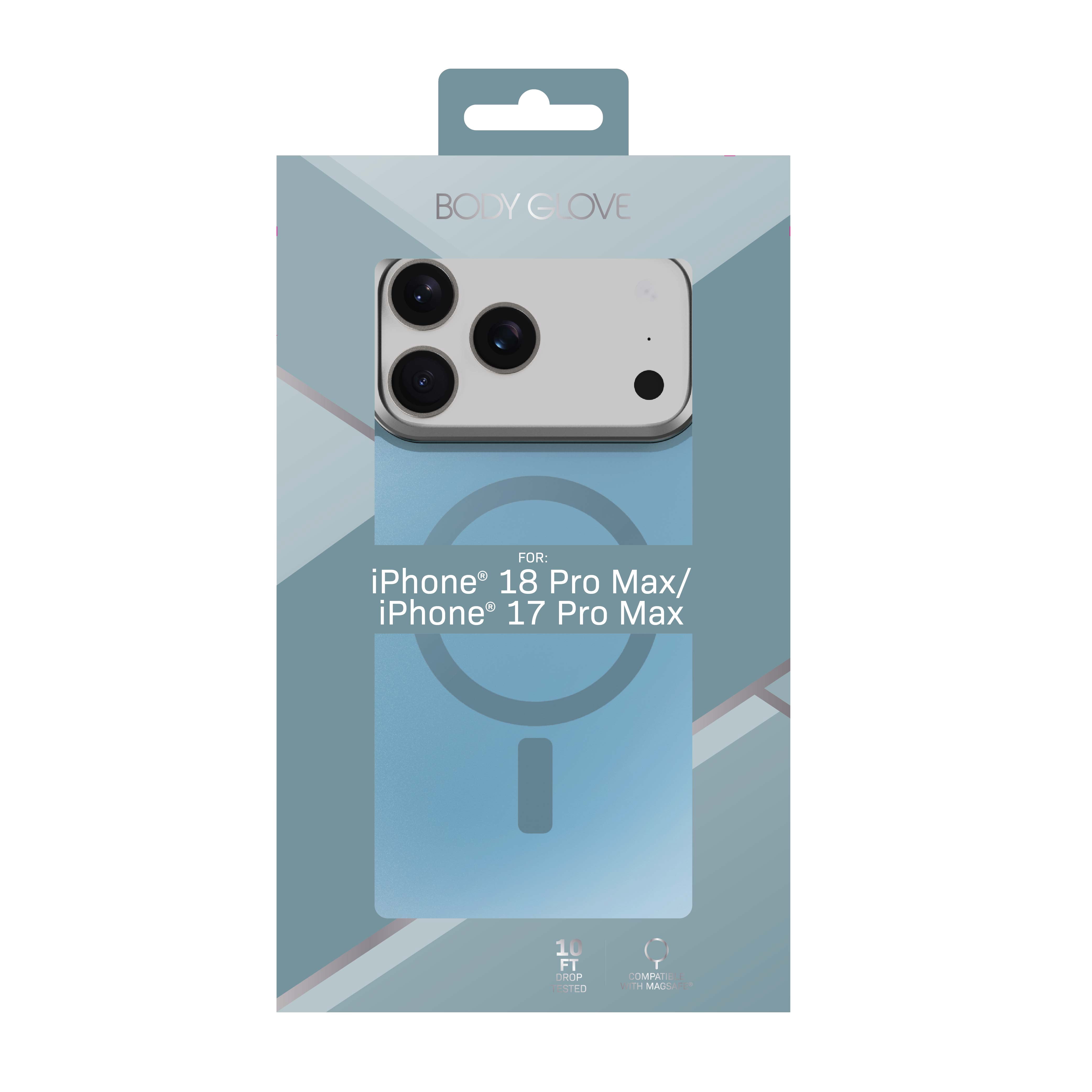 Body Glove Reflector Phone Case for iPhone 18 Pro Max / 17 Pro Max, MagSafe Compatible - Metallic Seafoam