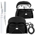 thumbnail image 1 of Funda de silicona para AirPods 4 Toyuma Cute Kawaii con dibujos animados, color negro, 1 of 6