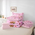 thumbnail image 5 of Homewish Cute Gingerbread Man Bedding Comforter Set 7pcs, Yummy Christmas Cake King Bedding Sets, Cartoon Polkadots Reversible Bed Sheets, Breathable Home Decor, 5 of 7