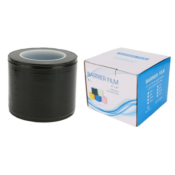 Barrier Film, Black Adhesive, Protective, Roll, Tattoo, Dental, 3.9 X 5.9in