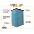 thumbnail image 3 of Arrow Classic Steel Storage Shed, 10x4, Vert sauge, 3 of 8