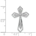 thumbnail image 4 of 14K White Gold 1/15Ct. Diamond Cross Chain Slide (26 X 17) Made In India pm5089-008-wa, 4 of 5