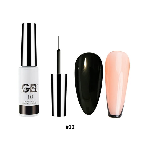 Set de 12 colores de pegamento con cordón para pintar uñas, esmalte de uñas en gel, laca de uñas con efecto delineado, pegamento de 12 ml para uñas