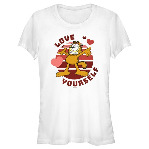 Junior's Garfield Love Yourself Graphic T-Shirt